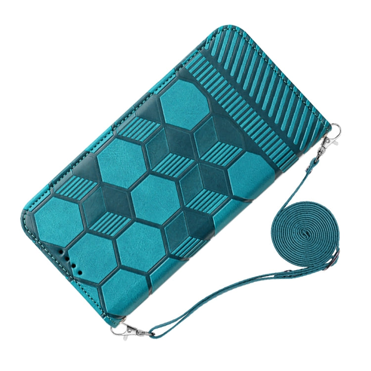 For iPhone 13 mini Crossbody Football Texture Magnetic PU Phone Case