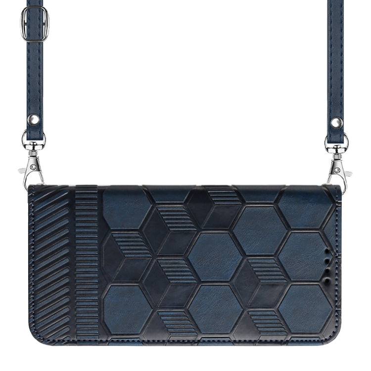 For iPhone 14 Pro Crossbody Football Texture Magnetic PU Phone Case
