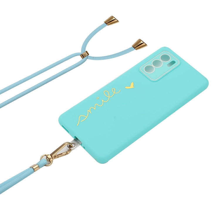 For OPPO Reno6 5G Gilding Line TPU Phone Case with Strap