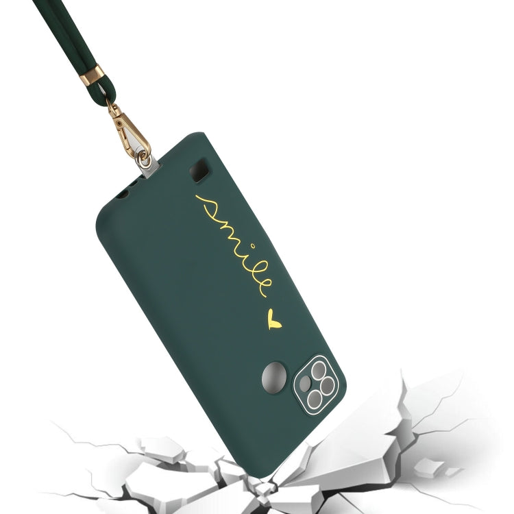 For Realme C21Y / C25Y Gilding Line TPU Phone Case with Strap