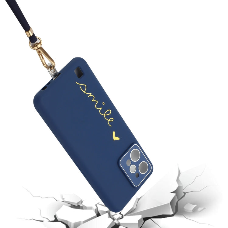 For Realme C31 Gilding Line TPU Phone Case with Strap