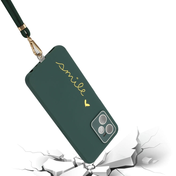 For Realme C35 Gilding Line TPU Phone Case with Strap