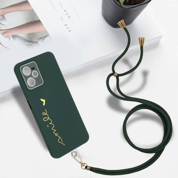 For Realme C35 Gilding Line TPU Phone Case with Strap