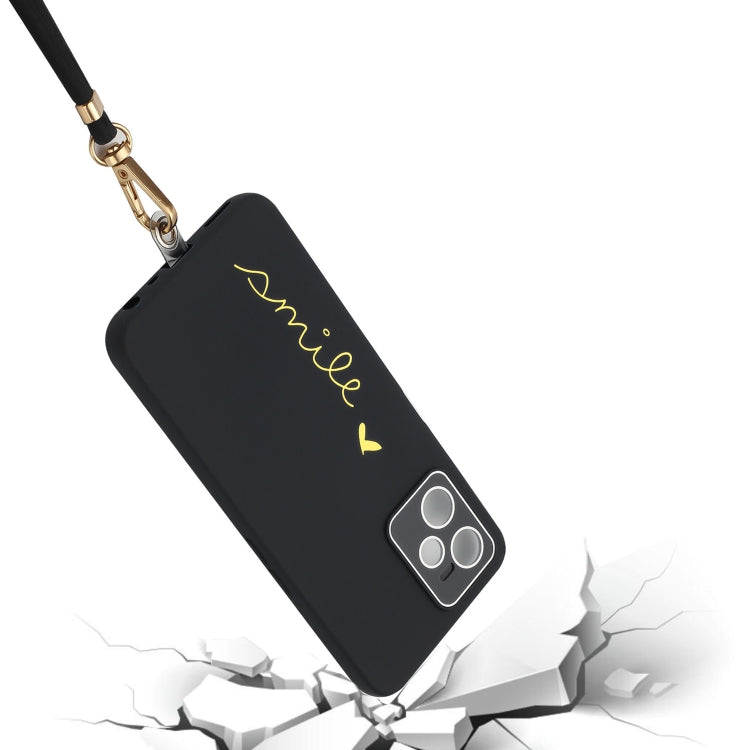 For Realme C35 Gilding Line TPU Phone Case with Strap