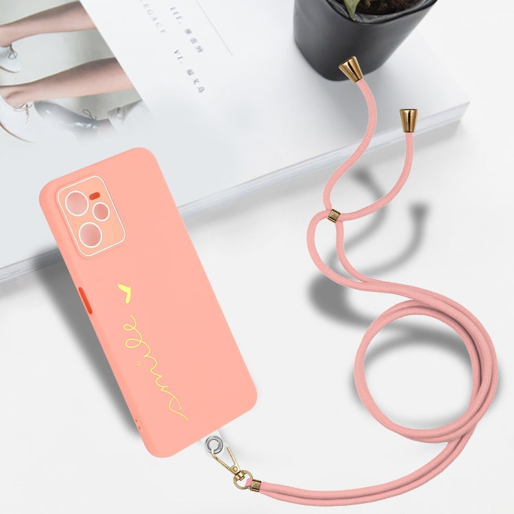 For Realme C35 Gilding Line TPU Phone Case with Strap