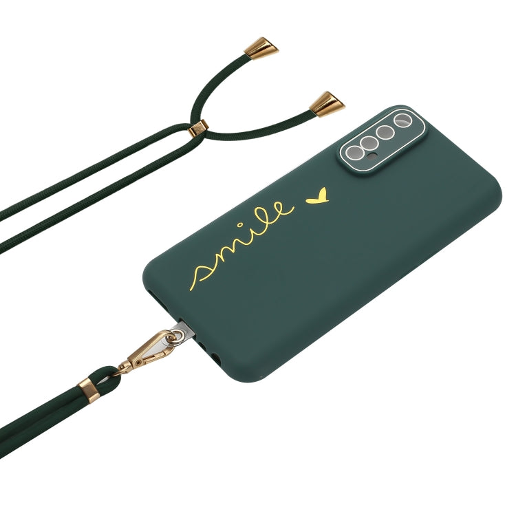 For Realme 7 4G / Narzo 20 Pro Gilding Line TPU Phone Case with Strap