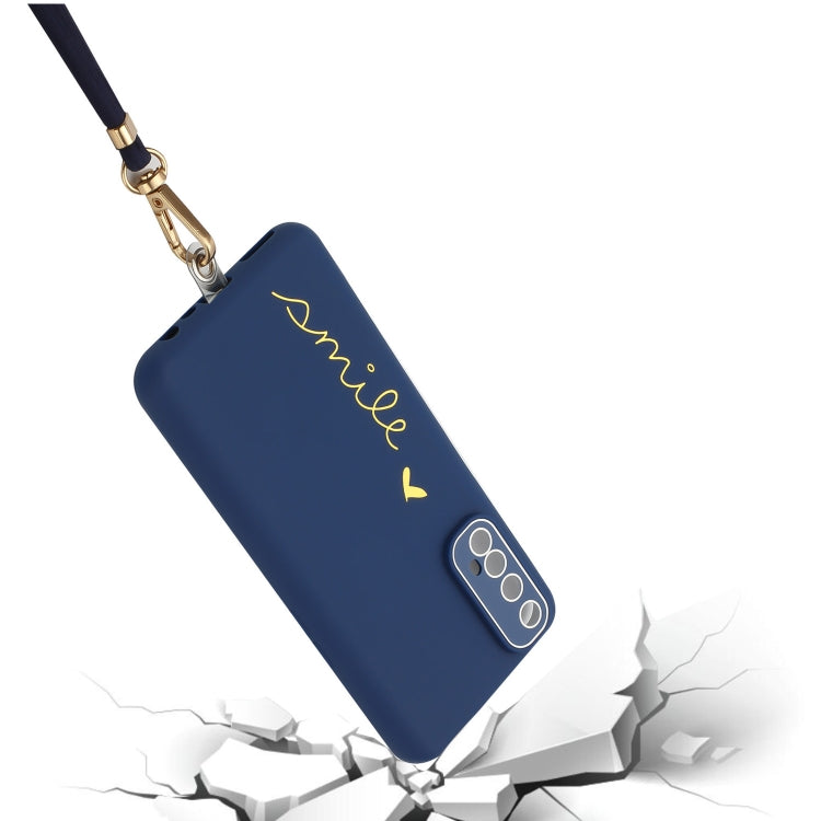 For Realme 7 4G / Narzo 20 Pro Gilding Line TPU Phone Case with Strap