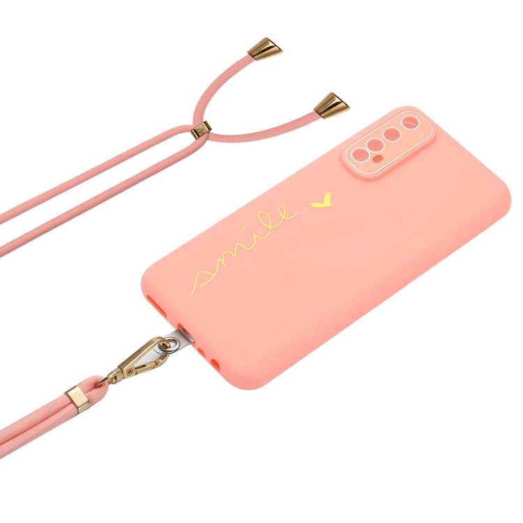 For Realme 7 4G / Narzo 20 Pro Gilding Line TPU Phone Case with Strap