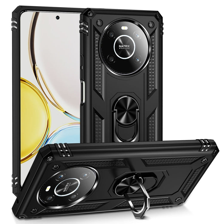 For Honor X9 Shockproof TPU + PC Phone Case with 360 Degree Rotating Holder
