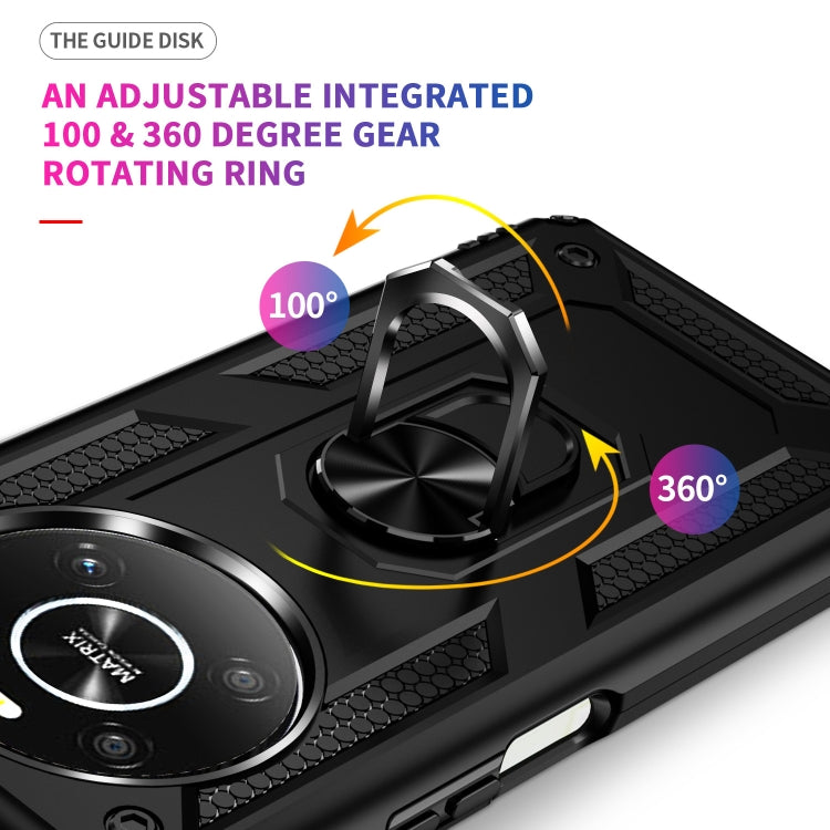 For Honor X9 Shockproof TPU + PC Phone Case with 360 Degree Rotating Holder