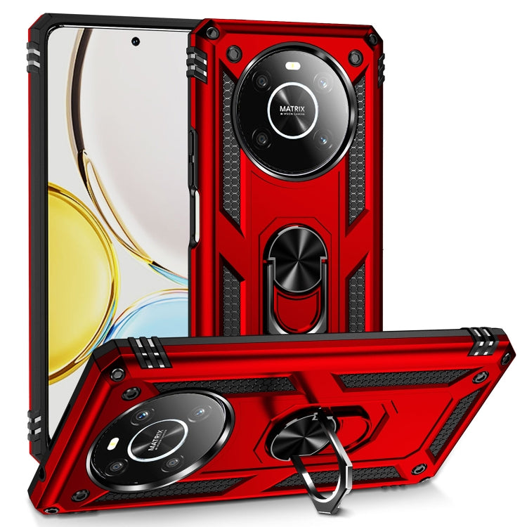 For Honor X9 Shockproof TPU + PC Phone Case with 360 Degree Rotating Holder