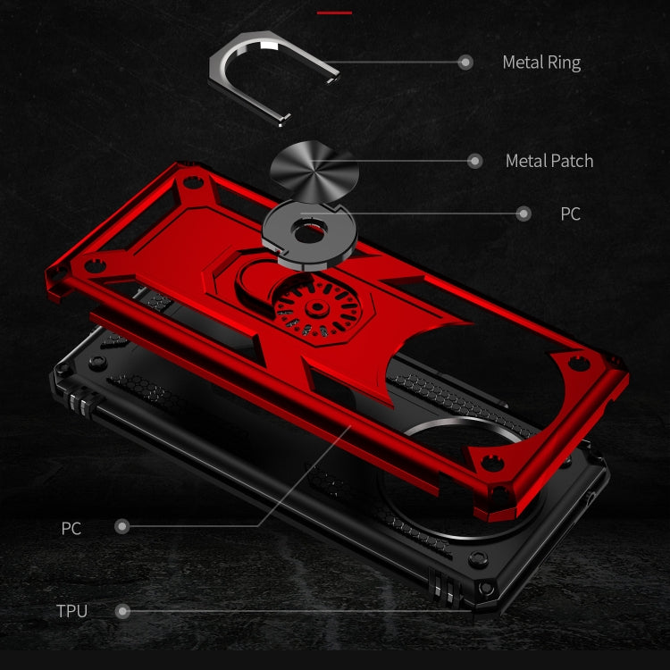 For Honor X9 Shockproof TPU + PC Phone Case with 360 Degree Rotating Holder