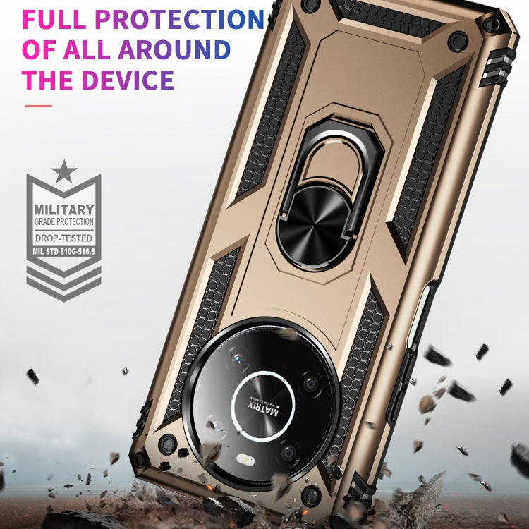 For Honor X9 Shockproof TPU + PC Phone Case with 360 Degree Rotating Holder