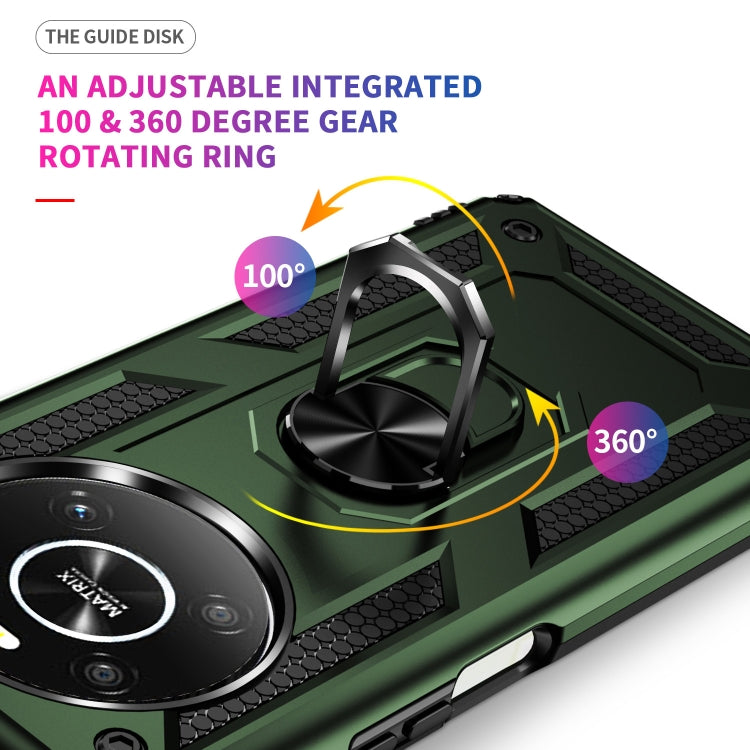 For Honor X9 Shockproof TPU + PC Phone Case with 360 Degree Rotating Holder