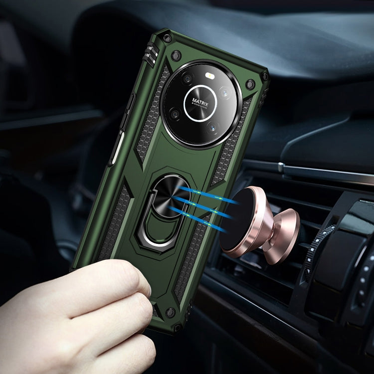 For Honor X9 Shockproof TPU + PC Phone Case with 360 Degree Rotating Holder