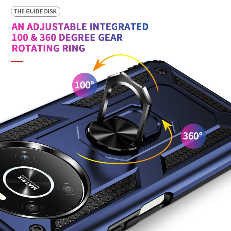 For Honor X9 Shockproof TPU + PC Phone Case with 360 Degree Rotating Holder
