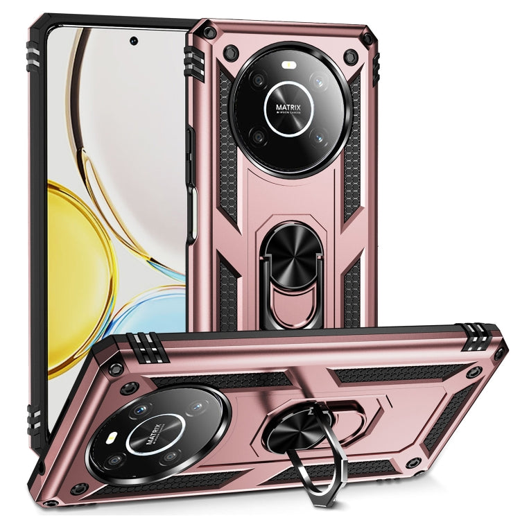 For Honor X9 Shockproof TPU + PC Phone Case with 360 Degree Rotating Holder