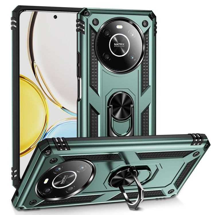 For Honor X9 Shockproof TPU + PC Phone Case with 360 Degree Rotating Holder