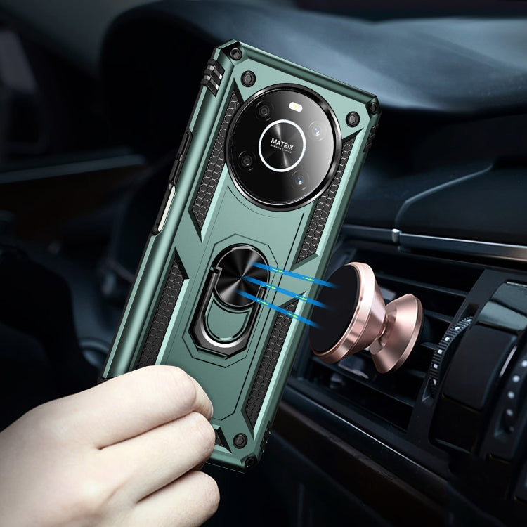 For Honor X9 Shockproof TPU + PC Phone Case with 360 Degree Rotating Holder