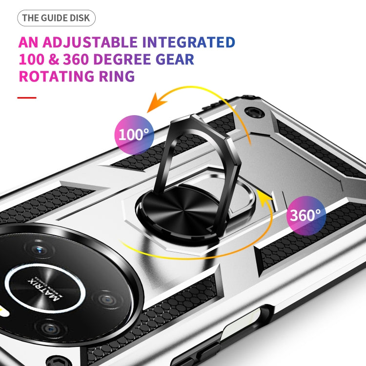For Honor X9 Shockproof TPU + PC Phone Case with 360 Degree Rotating Holder
