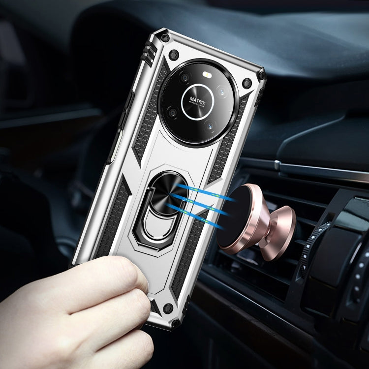 For Honor X9 Shockproof TPU + PC Phone Case with 360 Degree Rotating Holder