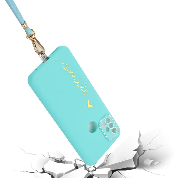 For Motorola Moto G10 / G20 / G30 / G10 Power Gilding Line TPU Phone Case with Strap