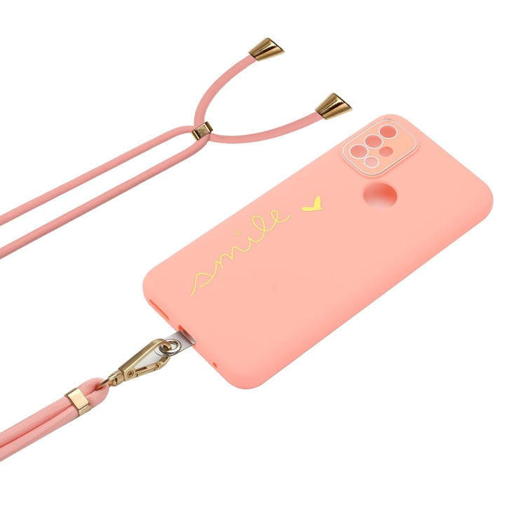 For Motorola Moto G10 / G20 / G30 / G10 Power Gilding Line TPU Phone Case with Strap
