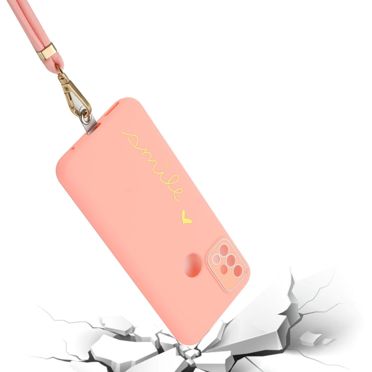 For Motorola Moto G10 / G20 / G30 / G10 Power Gilding Line TPU Phone Case with Strap