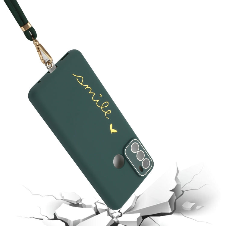 For Motorola Moto G60 / G40 Fusion Gilding Line TPU Phone Case with Strap