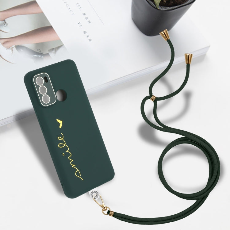 For Motorola Moto G60 / G40 Fusion Gilding Line TPU Phone Case with Strap