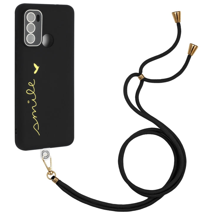 For Motorola Moto G60 / G40 Fusion Gilding Line TPU Phone Case with Strap