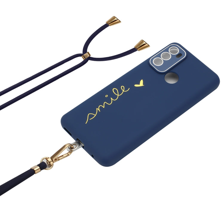 For Motorola Moto G60 / G40 Fusion Gilding Line TPU Phone Case with Strap