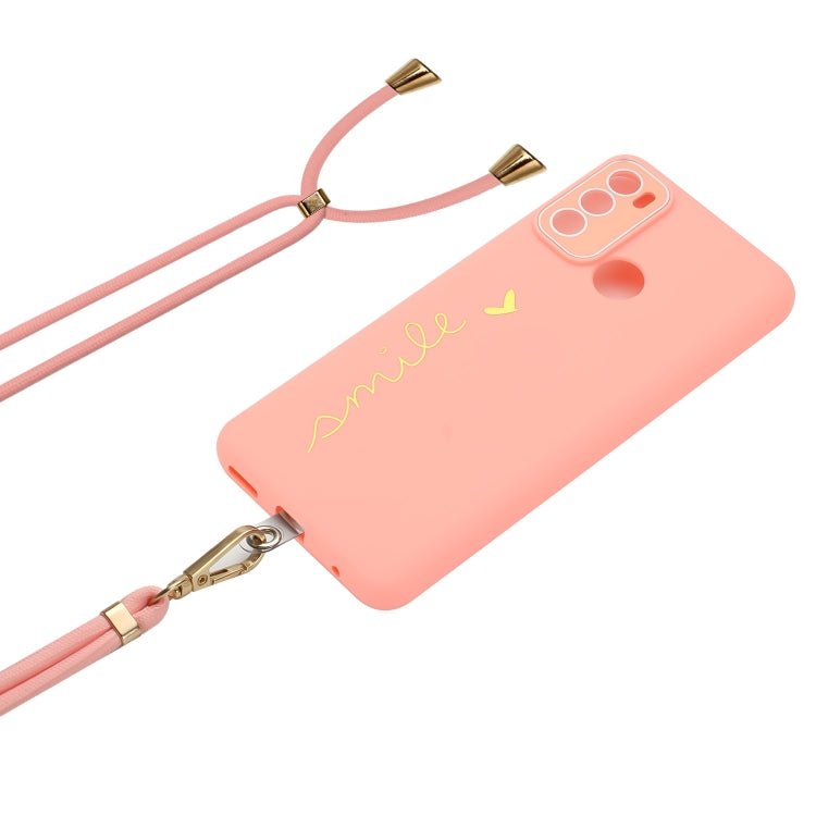 For Motorola Moto G60 / G40 Fusion Gilding Line TPU Phone Case with Strap