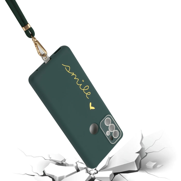 For Motorola Moto G60S Gilding Line TPU Phone Case with Strap