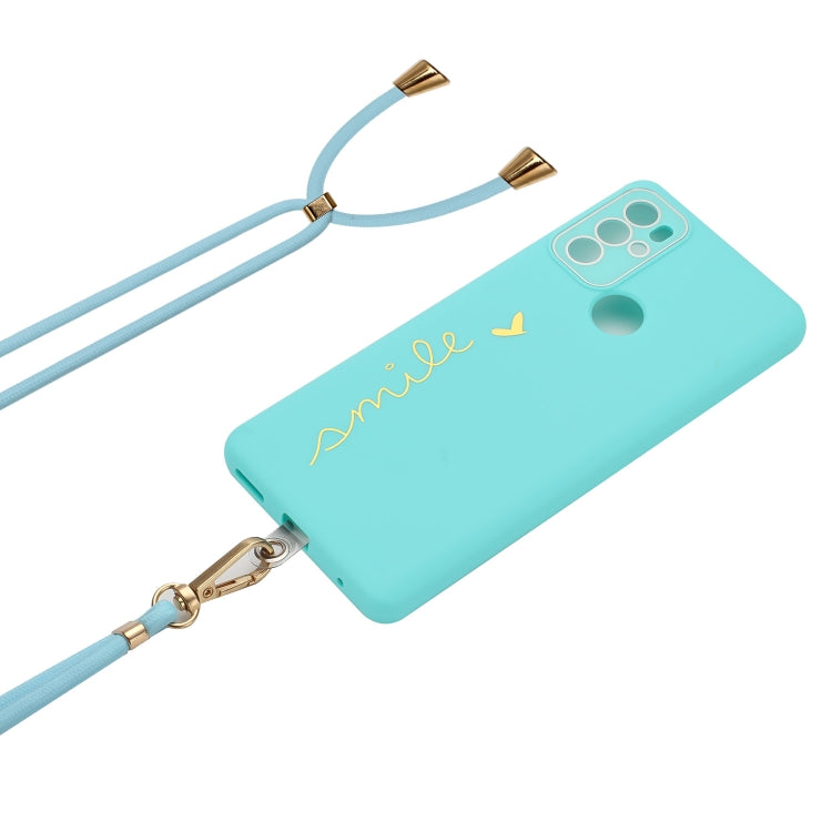 For Motorola Moto G60S Gilding Line TPU Phone Case with Strap