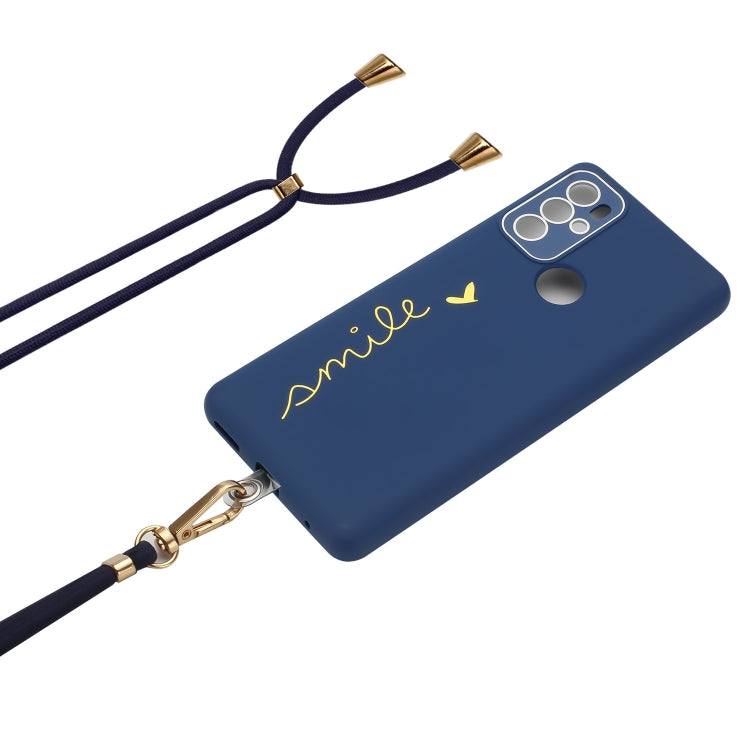 For Motorola Moto G60S Gilding Line TPU Phone Case with Strap