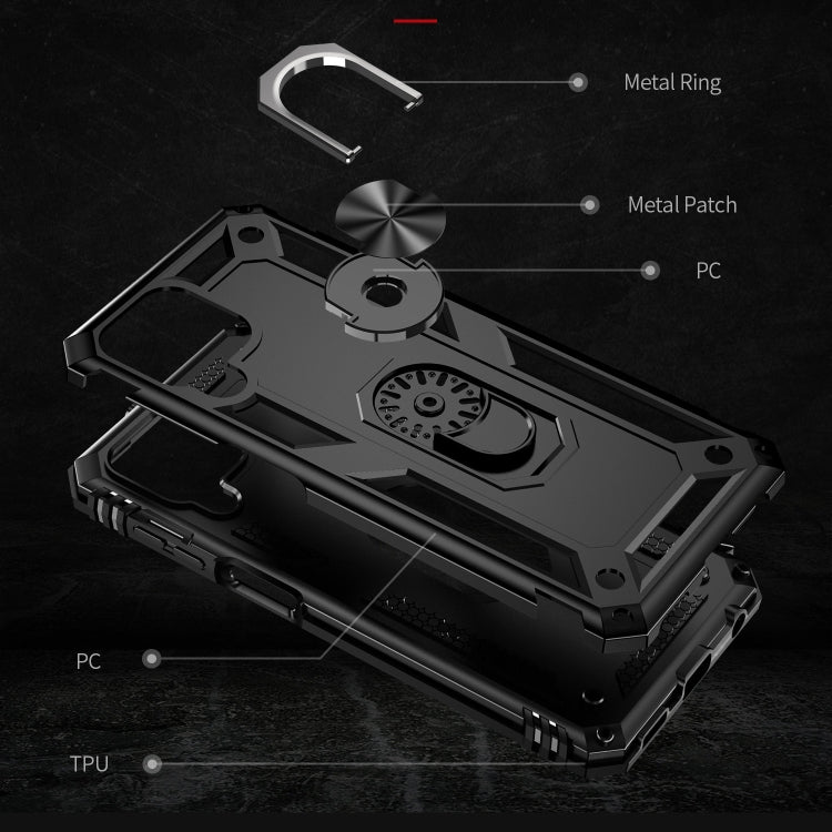 For Samsung Galaxy M53 5G Shockproof TPU + PC Phone Case with 360 Degree Rotating Holder
