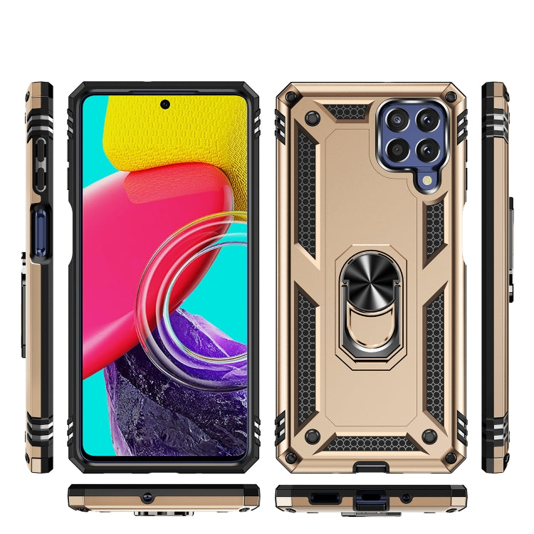 For Samsung Galaxy M53 5G Shockproof TPU + PC Phone Case with 360 Degree Rotating Holder