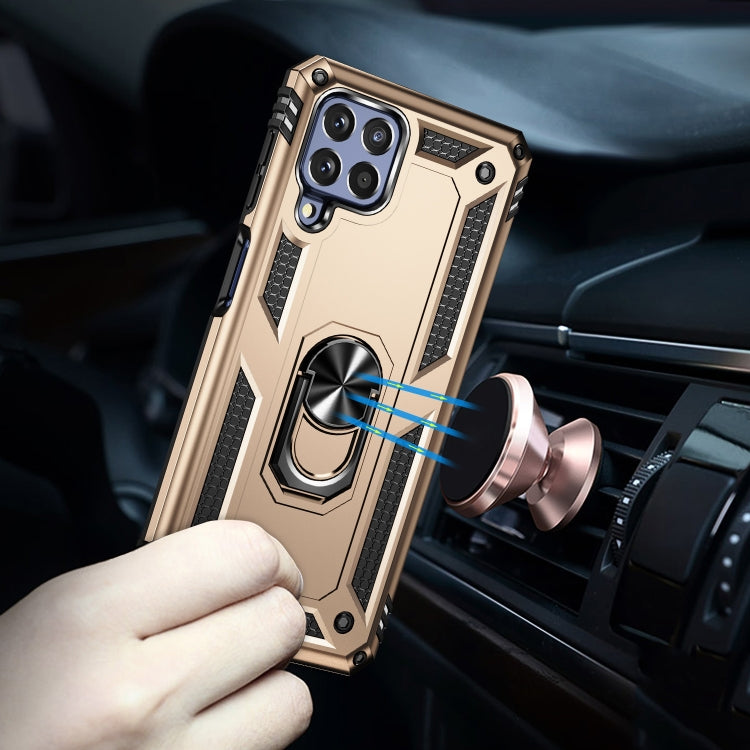 For Samsung Galaxy M53 5G Shockproof TPU + PC Phone Case with 360 Degree Rotating Holder