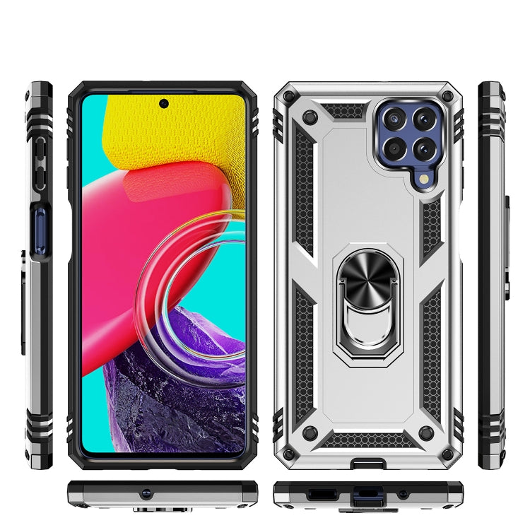 For Samsung Galaxy M53 5G Shockproof TPU + PC Phone Case with 360 Degree Rotating Holder