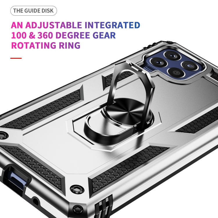 For Samsung Galaxy M53 5G Shockproof TPU + PC Phone Case with 360 Degree Rotating Holder