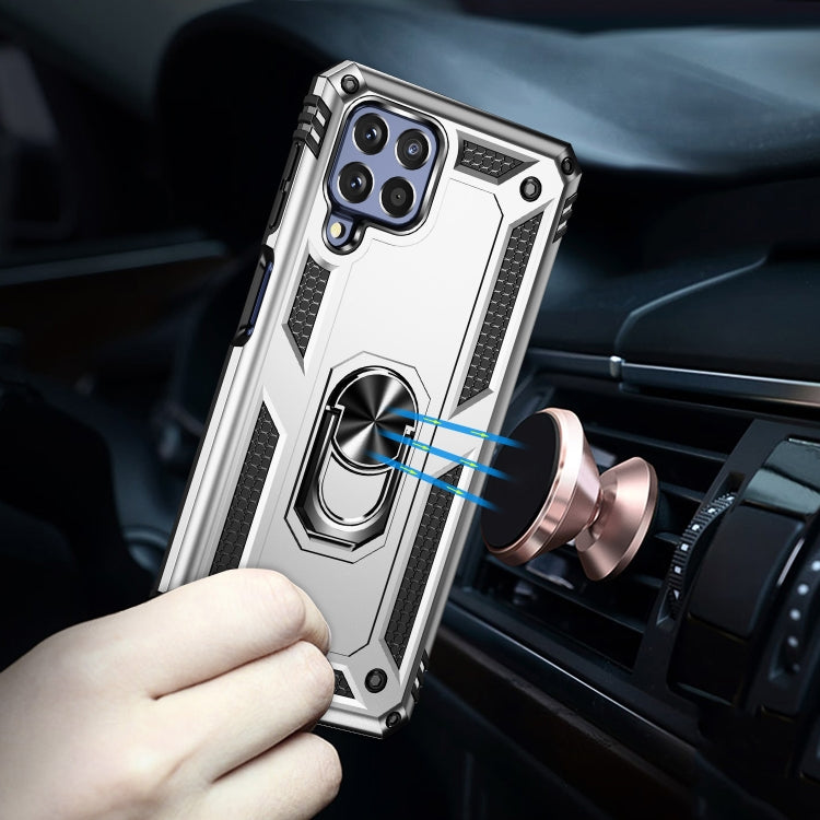 For Samsung Galaxy M53 5G Shockproof TPU + PC Phone Case with 360 Degree Rotating Holder