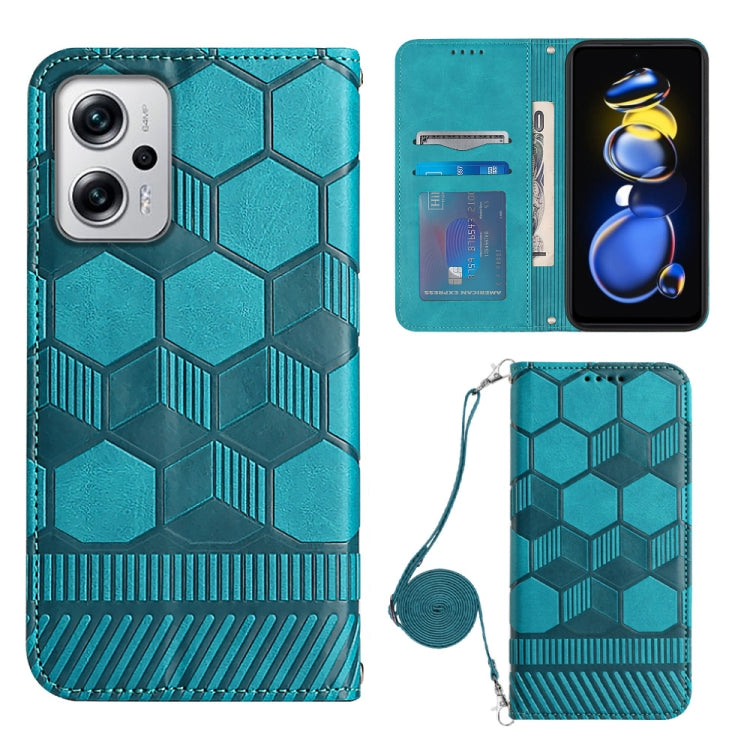 For Xiaomi Redmi Note 11T Pro Crossbody Football Texture Magnetic PU Phone Case