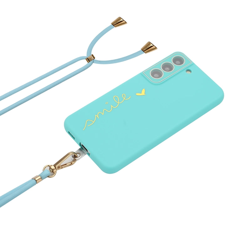 For Samsung Galaxy S21 5G Gilding Line TPU Phone Case with Strap
