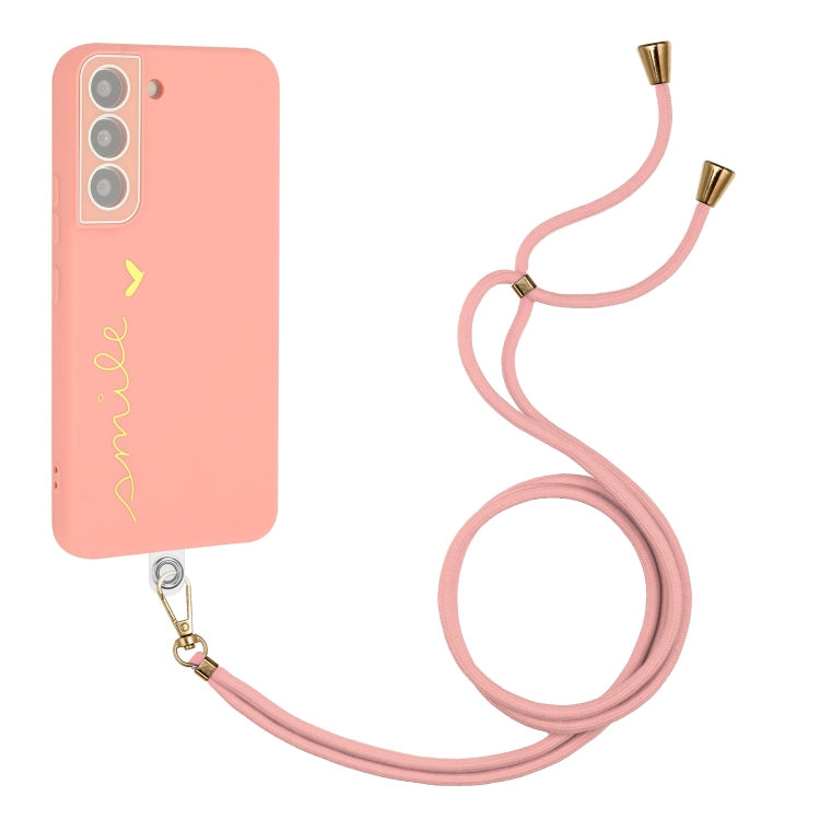 For Samsung Galaxy S21 5G Gilding Line TPU Phone Case with Strap