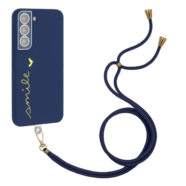 For Samsung Galaxy S21+ 5G Gilding Line TPU Phone Case with Strap
