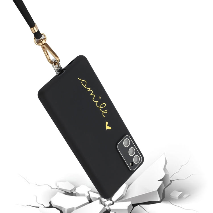 For Samsung Galaxy S20 FE Gilding Line TPU Phone Case with Strap