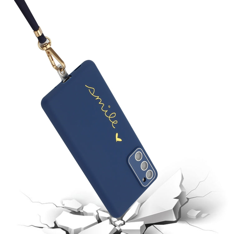 For Samsung Galaxy S20 FE Gilding Line TPU Phone Case with Strap