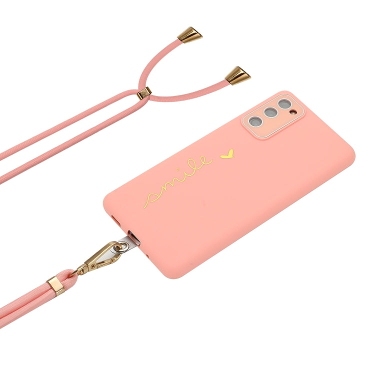For Samsung Galaxy S20 FE Gilding Line TPU Phone Case with Strap