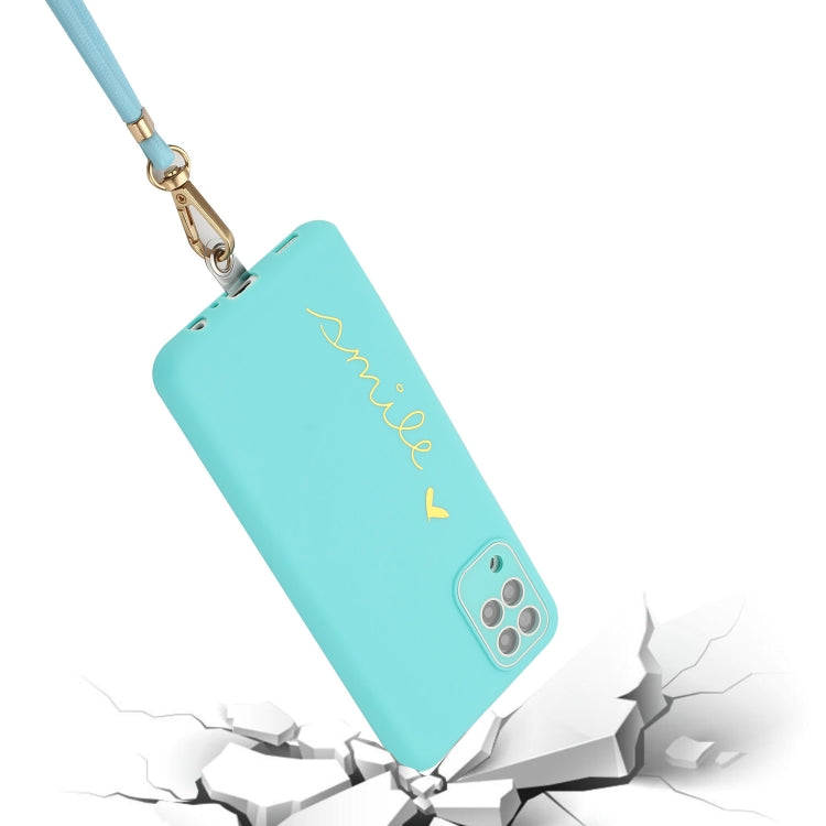 For Samsung Galaxy A12 5G Gilding Line TPU Phone Case with Strap